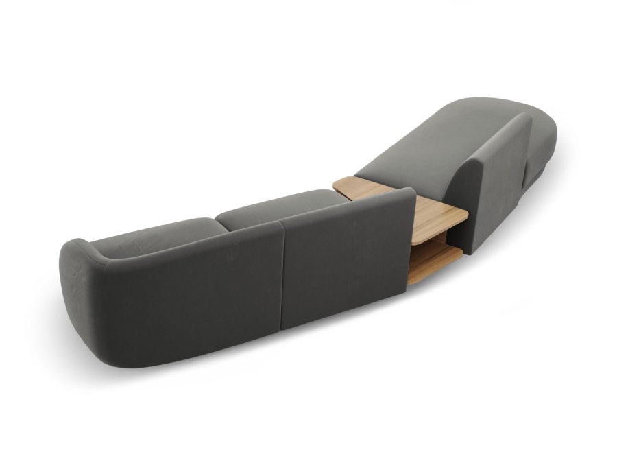 MICADONI  Modulsofa i flyel, venstre, Miley, 4 seter, 360x167x70