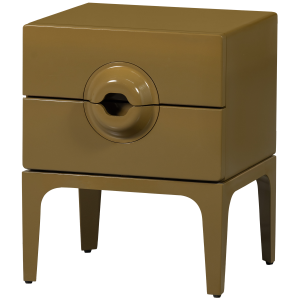 WOOOD MERGE KOMMODE/NATBORD MED 2 SKUFFER TR HONNINGGUL