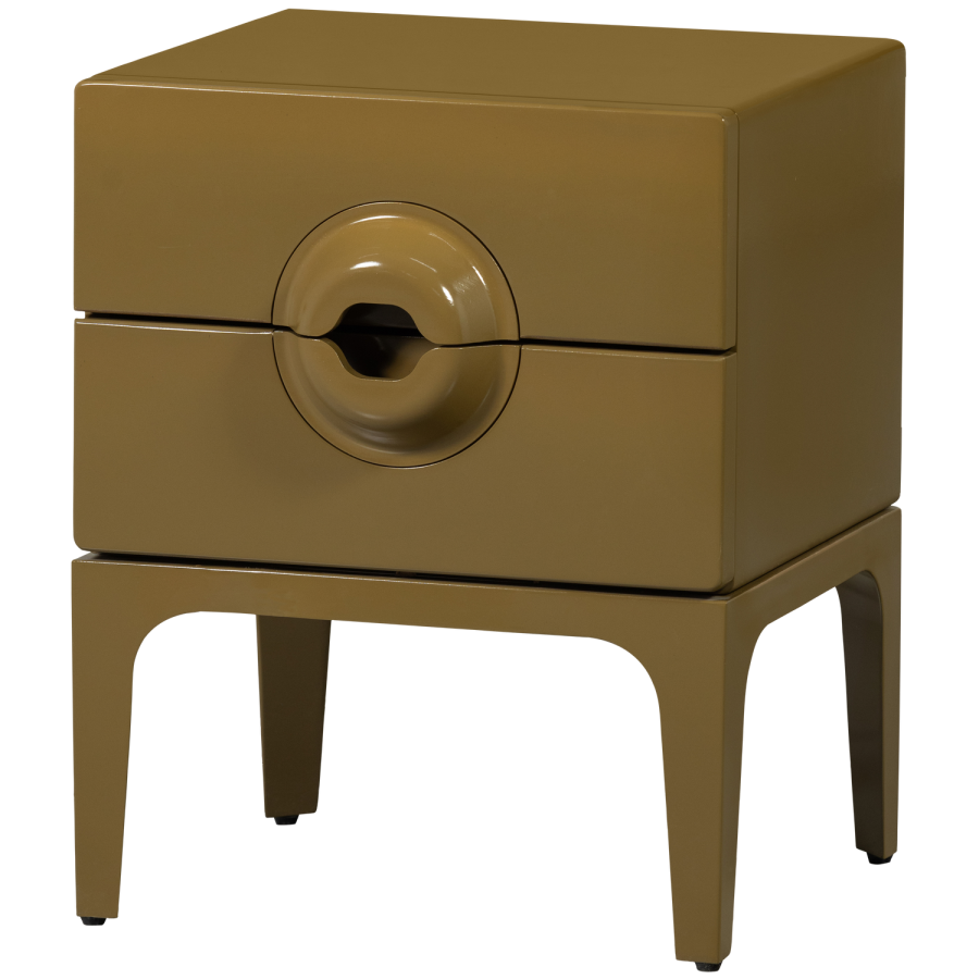 WOOOD MERGE KOMMODE/NATBORD MED 2 SKUFFER TR HONNINGGUL