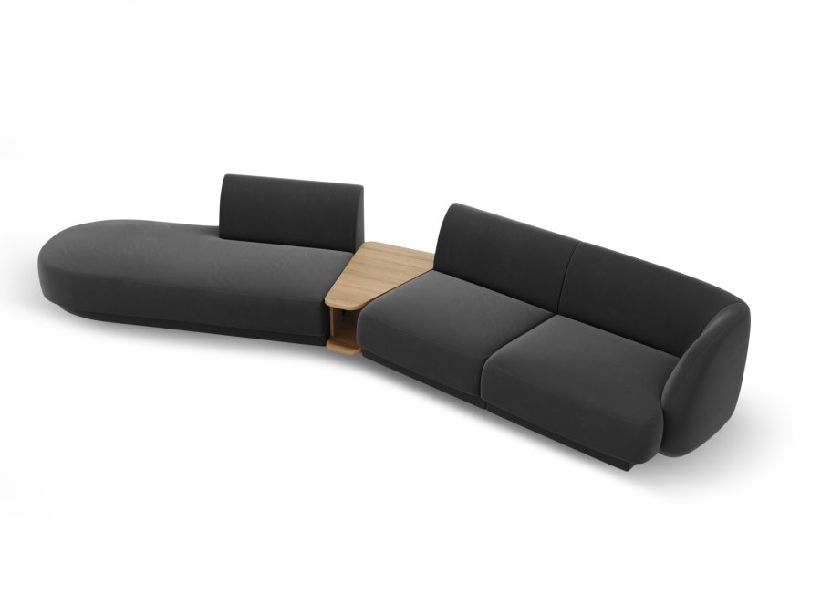MICADONI  Modulsofa i flyel, venstre, Miley, 4 seter, 360x167x70