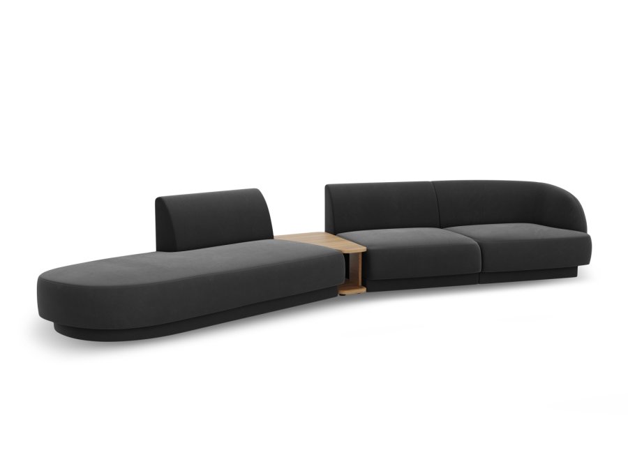 MICADONI  Modulsofa i flyel, venstre, Miley, 4 seter, 360x167x70