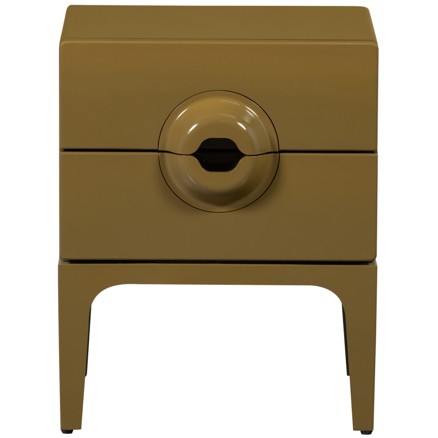 WOOOD MERGE KOMMODE/NATBORD MED 2 SKUFFER TR HONNINGGUL