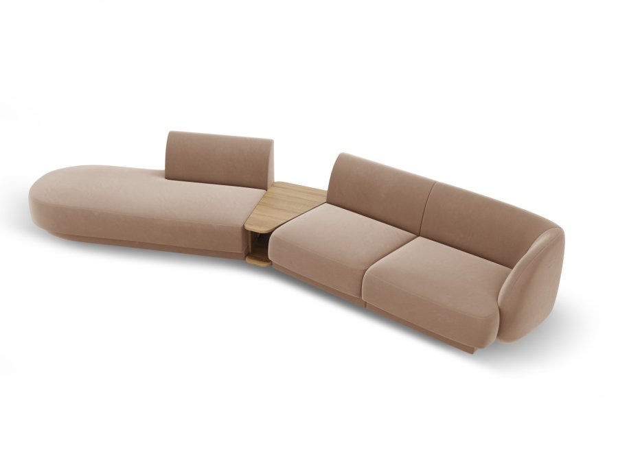 MICADONI  Modulsofa i flyel, venstre, Miley, 4 seter, 360x167x70