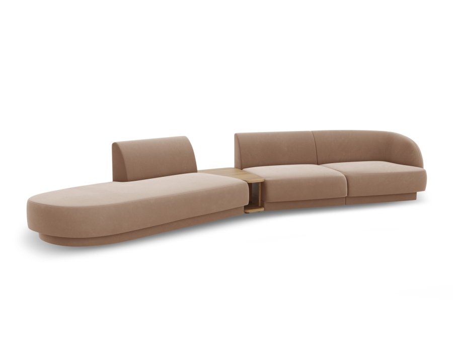 MICADONI  Modulsofa i flyel, venstre, Miley, 4 seter, 360x167x70