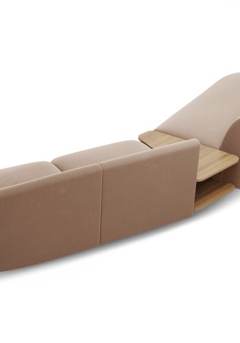 MICADONI  Modulsofa i flyel, venstre, Miley, 4 seter, 360x167x70