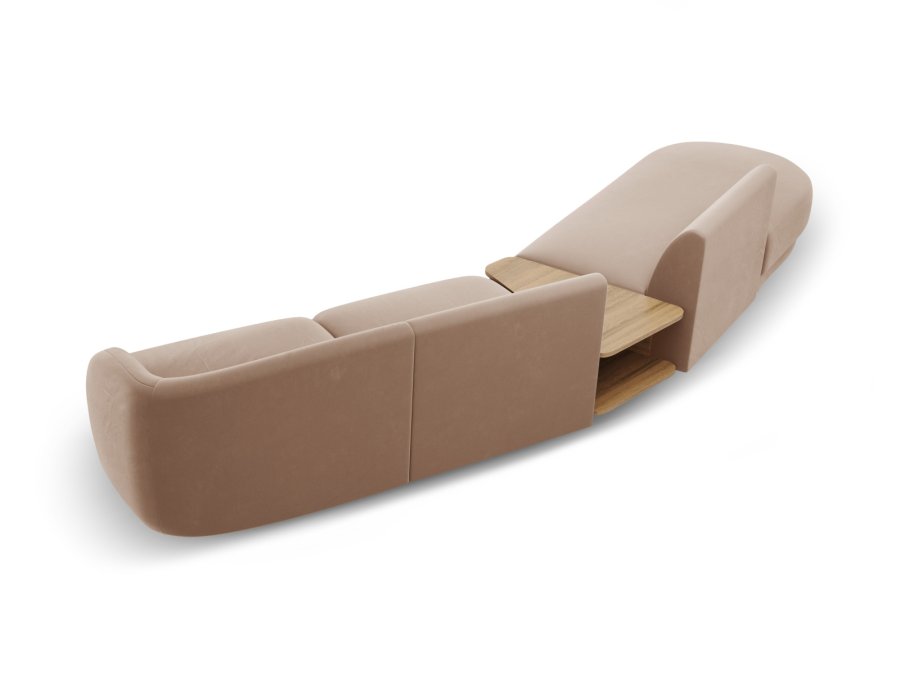 MICADONI  Modulsofa i flyel, venstre, Miley, 4 seter, 360x167x70