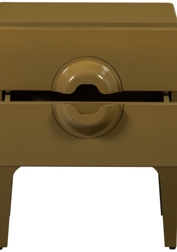 WOOOD MERGE KOMMODE/NATBORD MED 2 SKUFFER TR HONNINGGUL