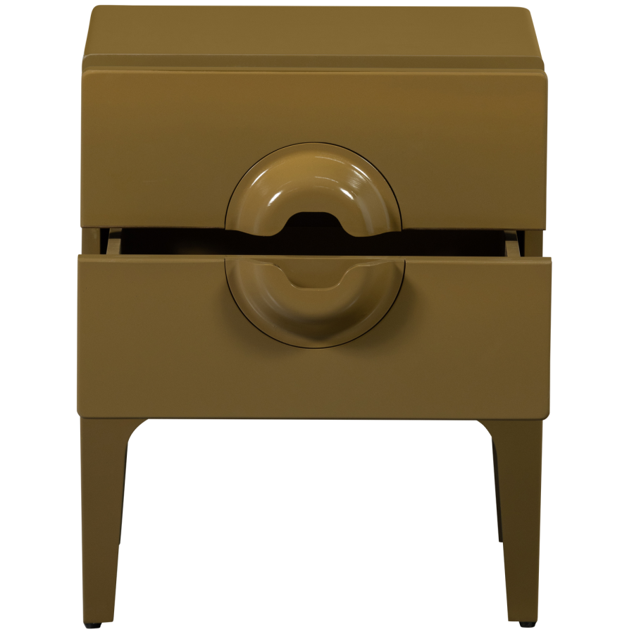 WOOOD MERGE KOMMODE/NATBORD MED 2 SKUFFER TR HONNINGGUL