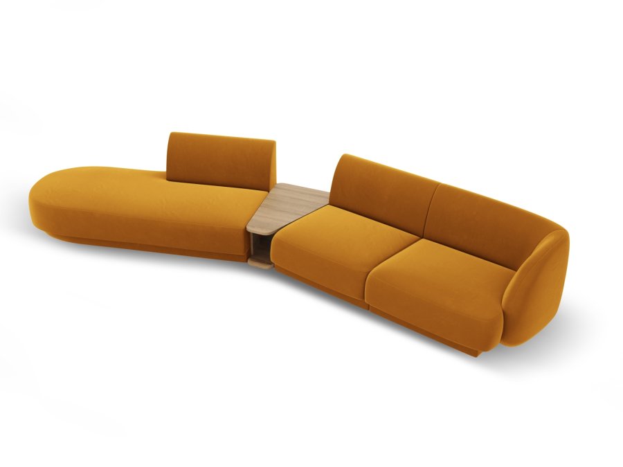MICADONI  Modulsofa i flyel, venstre, Miley, 4 seter, 360x167x70