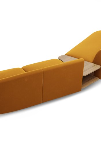 MICADONI  Modulsofa i flyel, venstre, Miley, 4 seter, 360x167x70