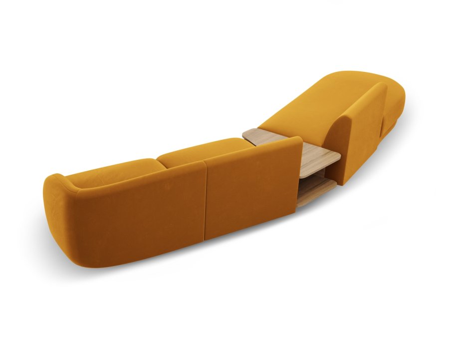 MICADONI  Modulsofa i flyel, venstre, Miley, 4 seter, 360x167x70