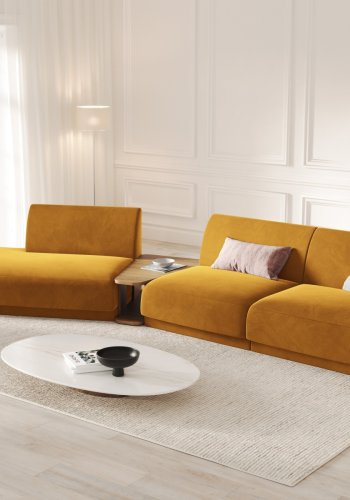 MICADONI  Modulsofa i flyel, venstre, Miley, 4 seter, 360x167x70