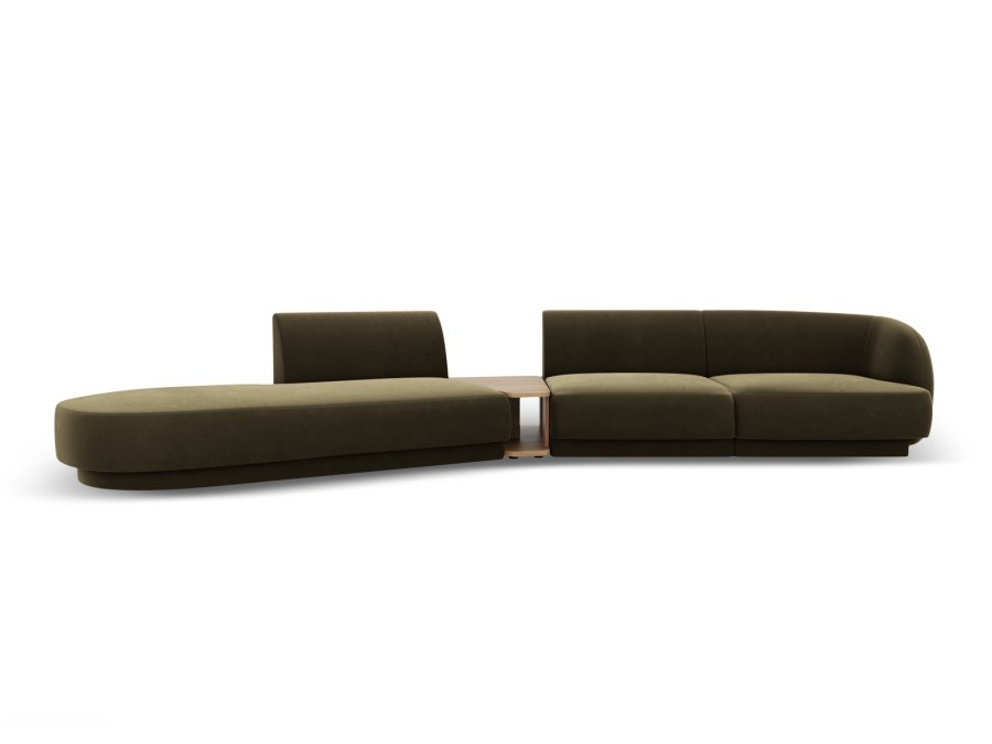 MICADONI  Modulsofa i flyel, venstre, Miley, 4 seter, 360x167x70