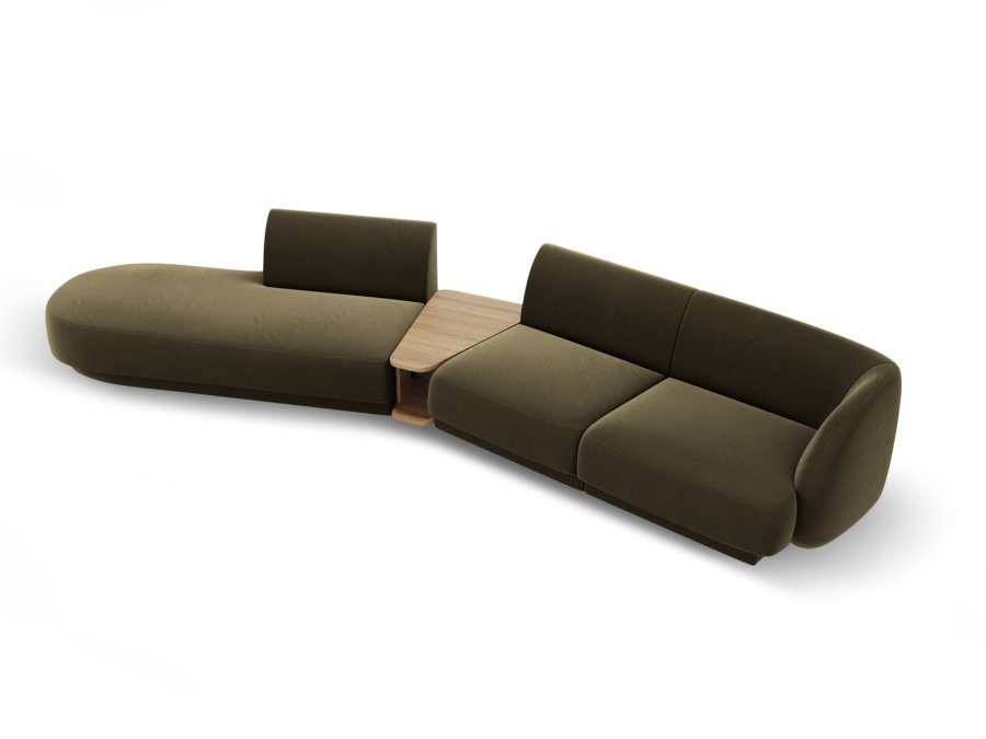 MICADONI  Modulsofa i flyel, venstre, Miley, 4 seter, 360x167x70