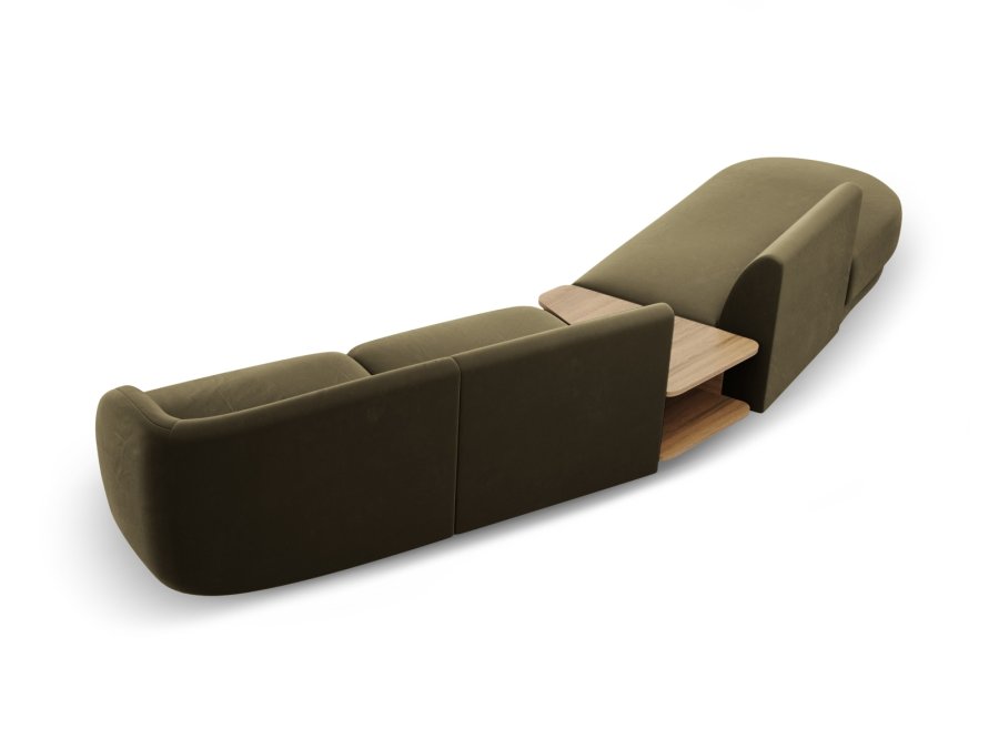 MICADONI  Modulsofa i flyel, venstre, Miley, 4 seter, 360x167x70