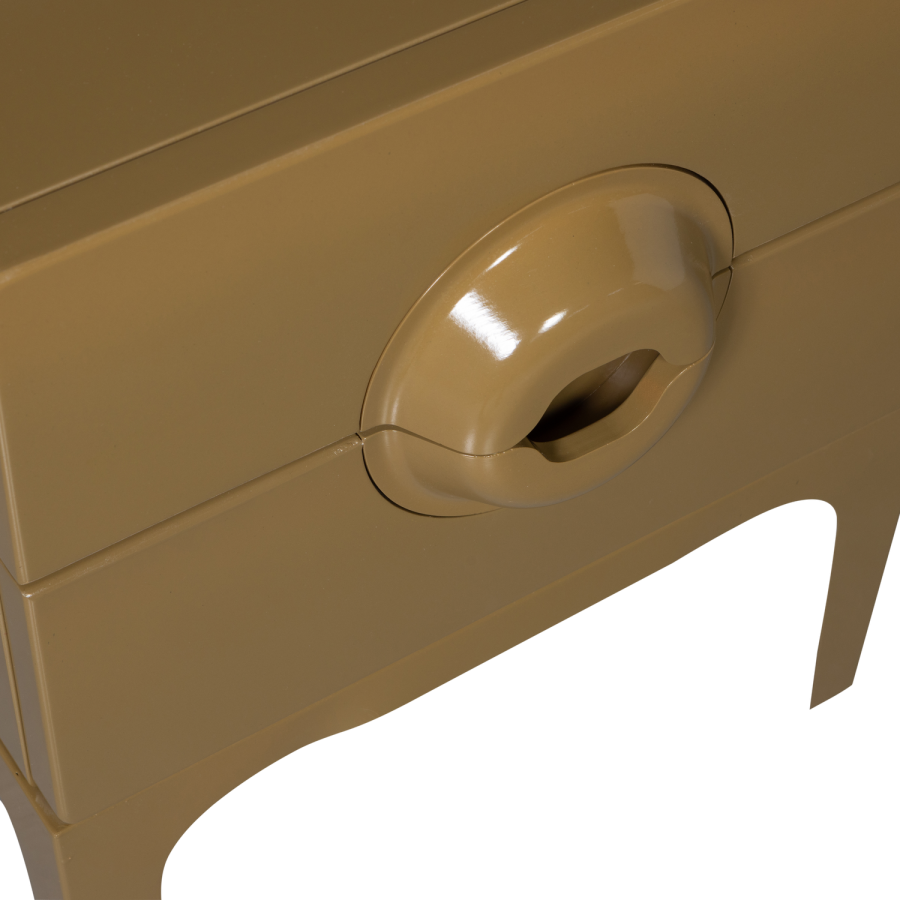 WOOOD MERGE KOMMODE/NATBORD MED 2 SKUFFER TR HONNINGGUL