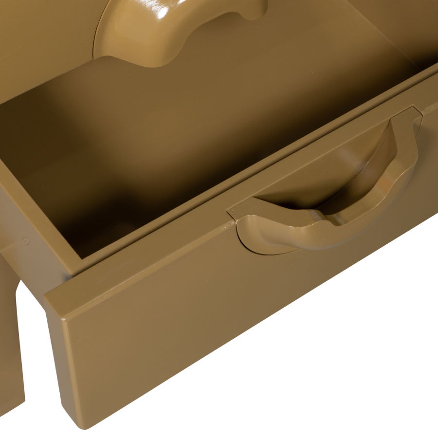 WOOOD MERGE KOMMODE/NATBORD MED 2 SKUFFER TR HONNINGGUL