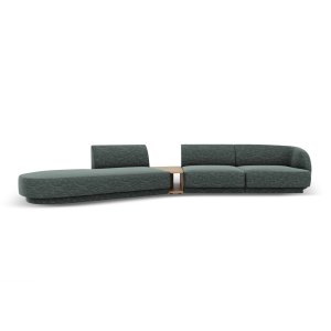 MICADONI Miley 4 pers. modulr sofa, venstre, m. sofabord - petrol chenille