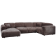 WOOOD CLOUD HJRNESOFA HJREVVET CHENILLE VARM BRUN