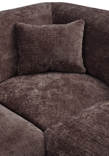 WOOOD CLOUD HJRNESOFA HJREVVET CHENILLE VARM BRUN