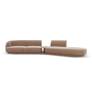 MICADONI  Velvet Right Modular Sofa, 