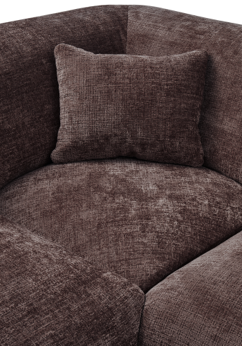 WOOOD CLOUD HJRNESOFA VENSTREVVET CHENILLE VARM BRUN