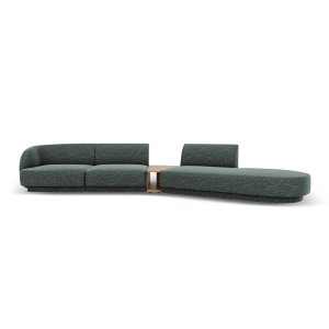 MICADONI Miley 4 pers. modulr sofa, hjre, m. sofabord - petrol chenille