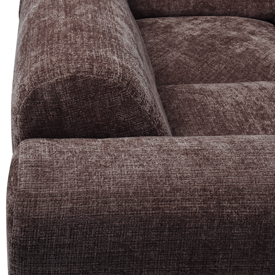 WOOOD CLOUD HJRNESOFA VENSTREVVET CHENILLE VARM BRUN