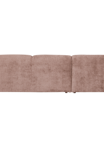 WOOOD CLOUD Schäslongsoffa Vänster Chenille Taupe/Rosa