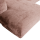 WOOOD CLOUD Schäslongsoffa Vänster Chenille Taupe/Rosa