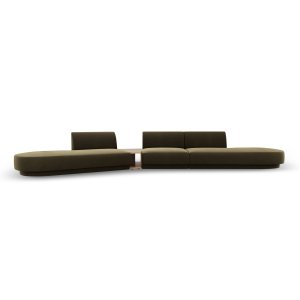 MICADONI Miley 5 pers. modulr sofa, venstre, m. sofabord - grn fljl