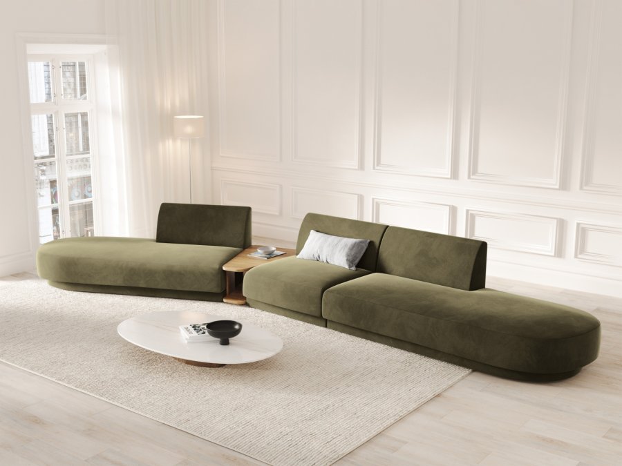 MICADONI  Modulsofa i flyel, venstre, Miley, 5 seter, 425x137x70