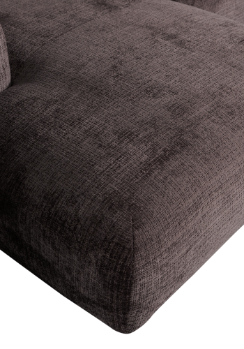 WOOOD CLOUD Schäslongsoffa Vänster Chenille Varmbrun