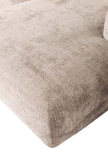 WOOOD CLOUD Schäslongsoffa Höger Chenille Naturlig