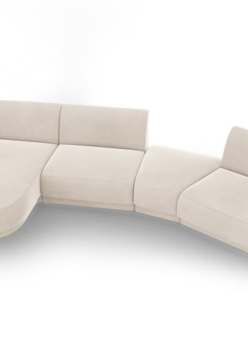 MICADONI  Modulsofa i flyel, venstre, Miley, 4 seter, 320x132x70