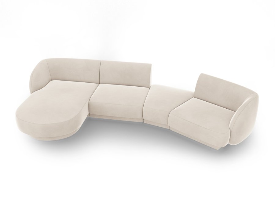MICADONI  Modulsofa i flyel, venstre, Miley, 4 seter, 320x132x70