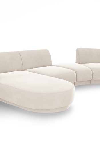 MICADONI  Modulsofa i flyel, venstre, Miley, 4 seter, 320x132x70