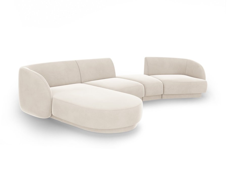 MICADONI  Modulsofa i flyel, venstre, Miley, 4 seter, 320x132x70