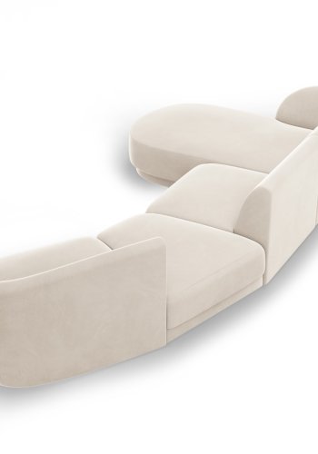 MICADONI  Modulsofa i flyel, venstre, Miley, 4 seter, 320x132x70