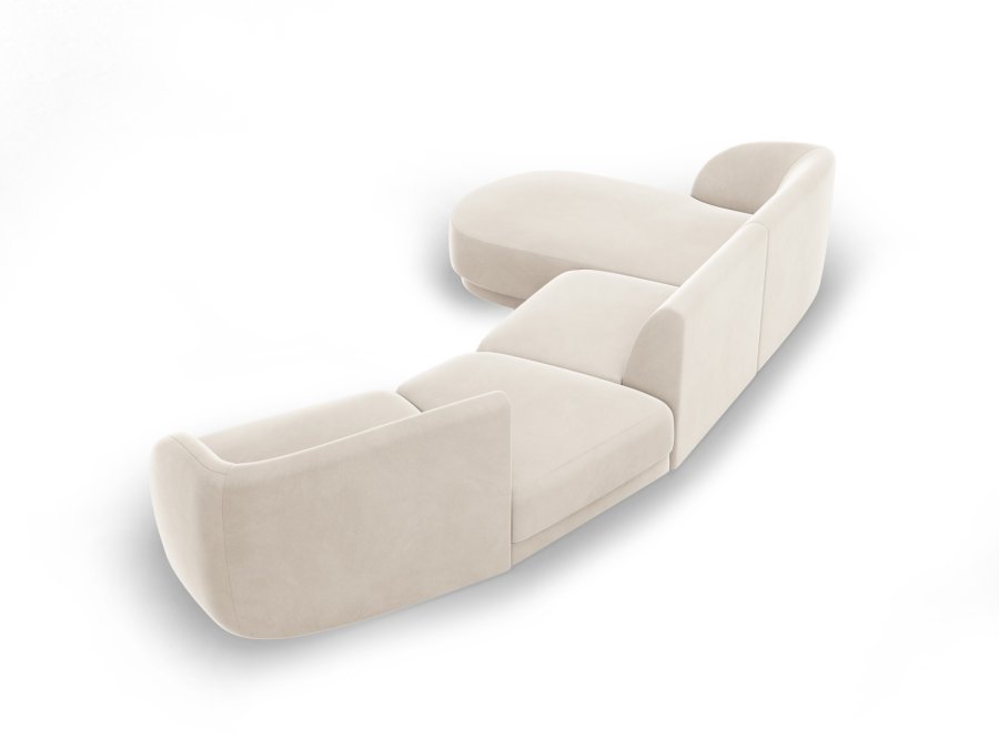 MICADONI  Modulsofa i flyel, venstre, Miley, 4 seter, 320x132x70
