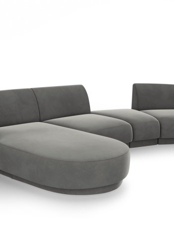 MICADONI  Modulsofa i flyel, venstre, Miley, 4 seter, 320x132x70