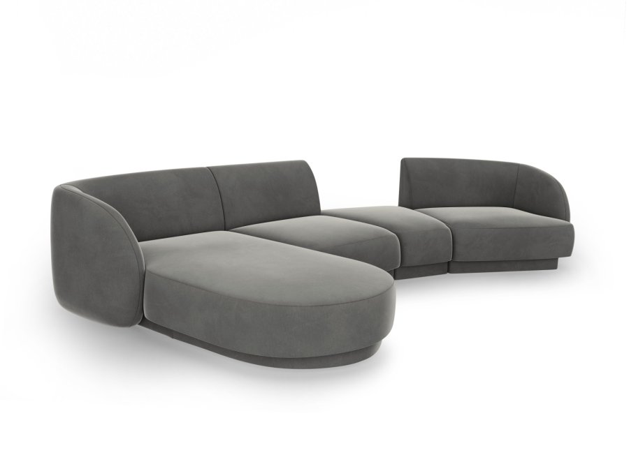 MICADONI  Modulsofa i flyel, venstre, Miley, 4 seter, 320x132x70
