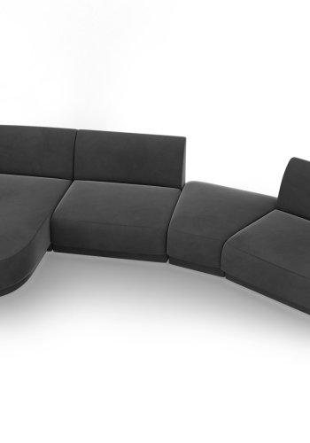 MICADONI  Modulsofa i flyel, venstre, Miley, 4 seter, 320x132x70