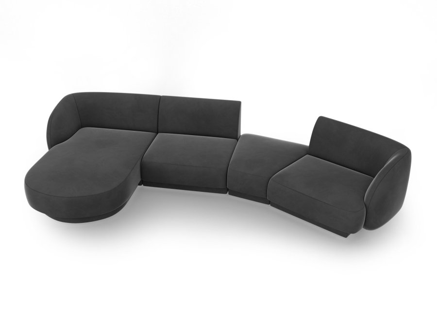 MICADONI  Modulsofa i flyel, venstre, Miley, 4 seter, 320x132x70