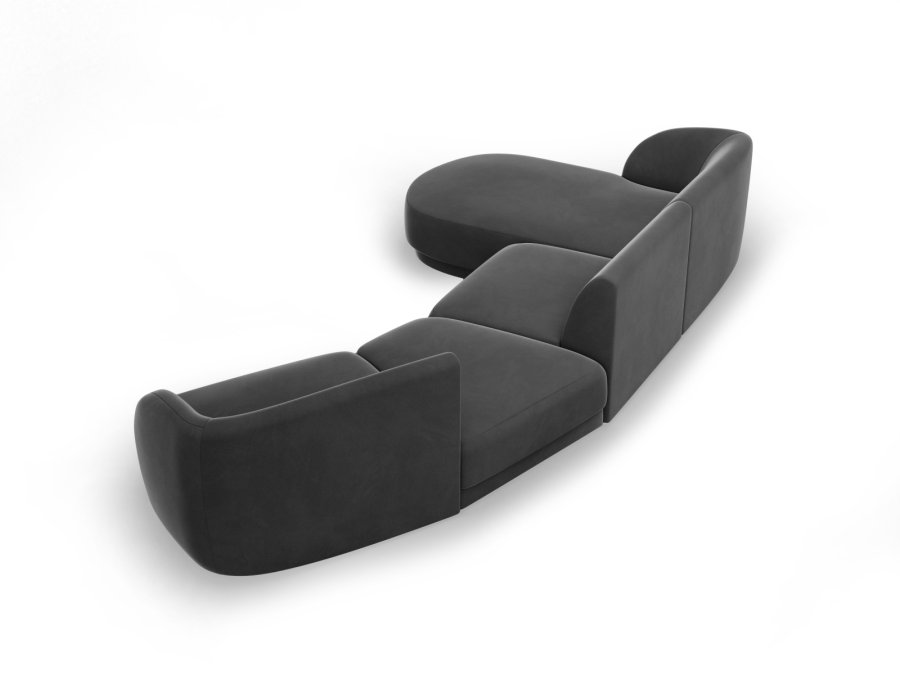 MICADONI  Modulsofa i flyel, venstre, Miley, 4 seter, 320x132x70