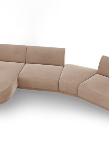 MICADONI  Modulsofa i flyel, venstre, Miley, 4 seter, 320x132x70
