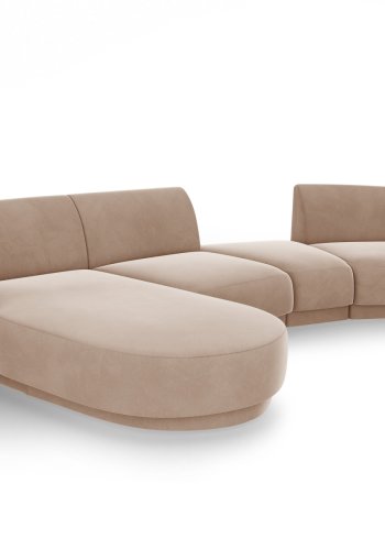 MICADONI  Modulsofa i flyel, venstre, Miley, 4 seter, 320x132x70