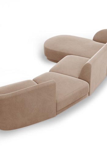 MICADONI  Modulsofa i flyel, venstre, Miley, 4 seter, 320x132x70