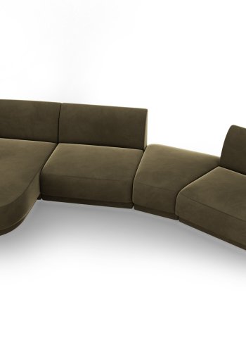 MICADONI  Modulsofa i flyel, venstre, Miley, 4 seter, 320x132x70