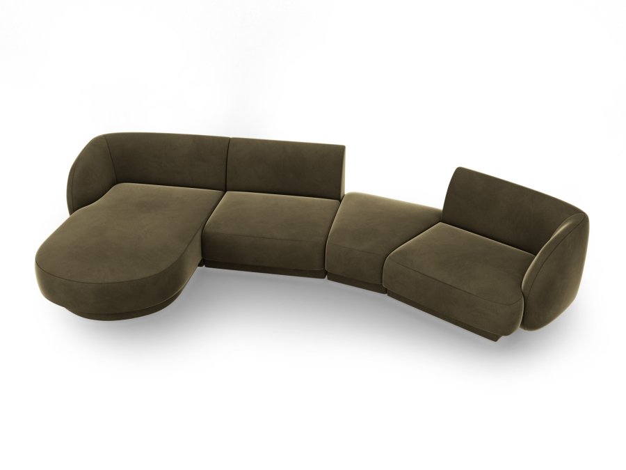 MICADONI  Modulsofa i flyel, venstre, Miley, 4 seter, 320x132x70